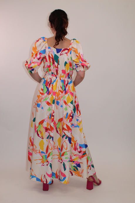 Poppy Maxi Dress in Tropical Print