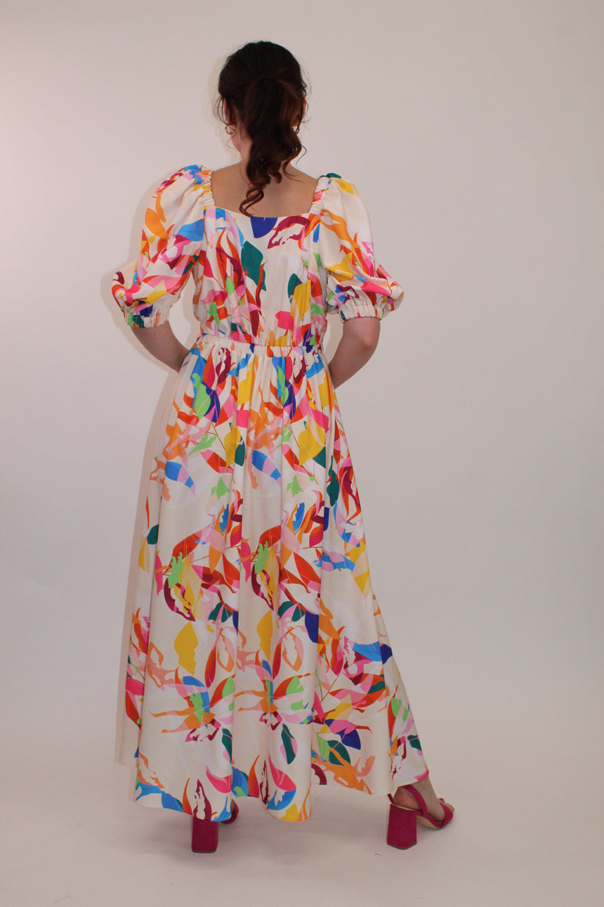 Poppy Maxi Dress in Tropical Print