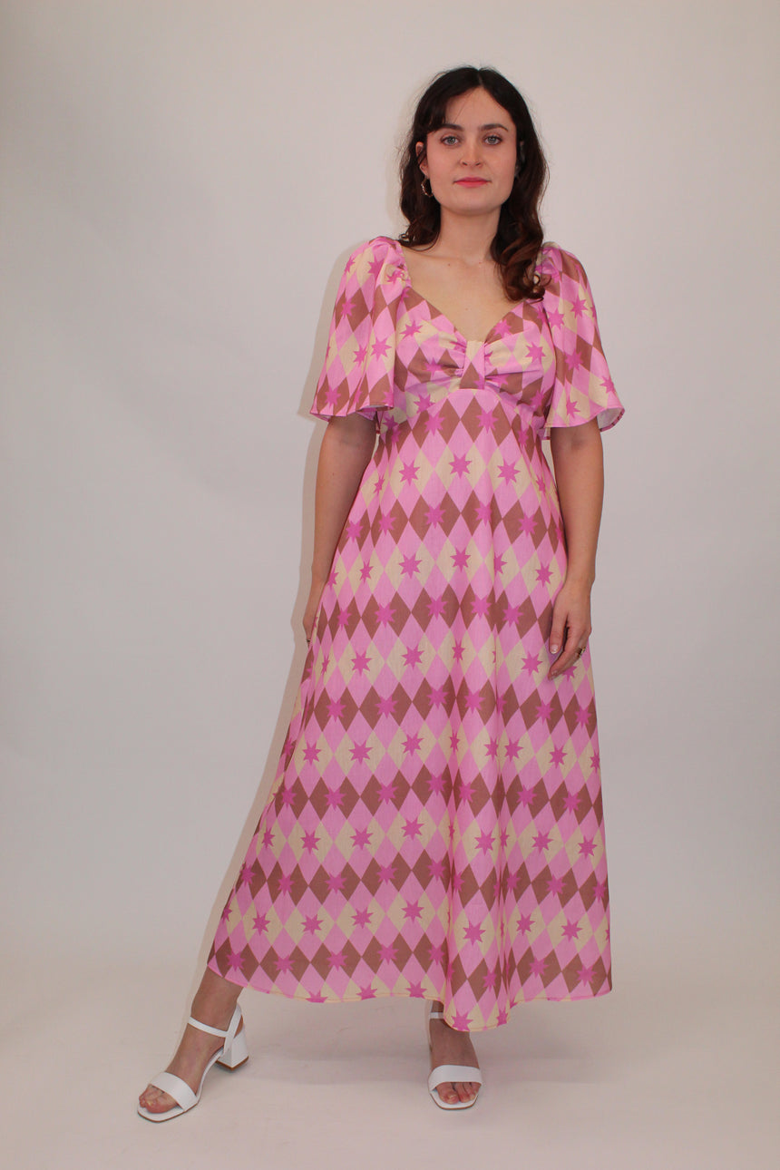Twisted Wunder Linen Midaxi Dress