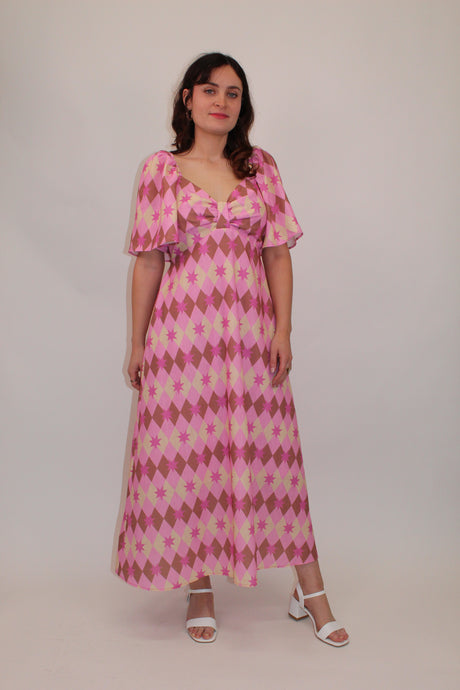 Twisted Wunder Linen Midaxi Dress
