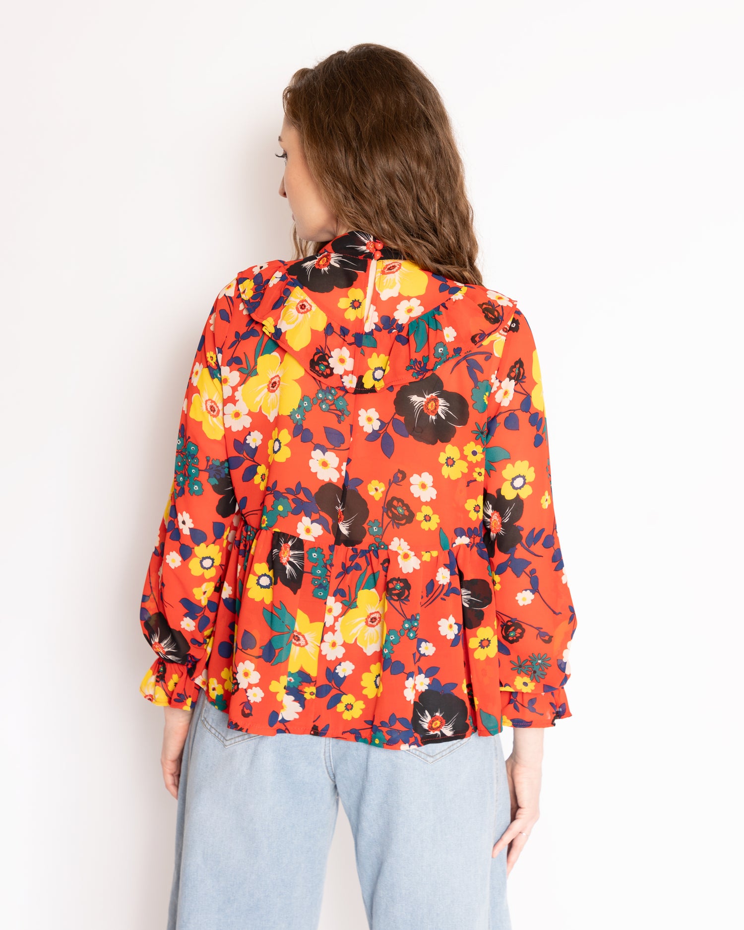 The Patsy Top in Red Floral – Twisted Wunder
