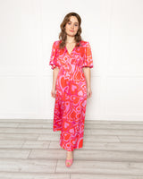 Grace Maxi Dress in Swoosh Heart Print