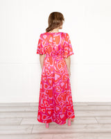 Grace Maxi Dress in Swoosh Heart Print