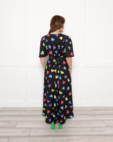 Joni Maxi Dress in Painted Hearts