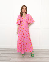 Kai Maxi Dress in Cherry Hearts