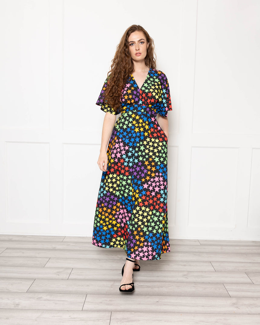 Vivienne Maxi Dress in Multi Star