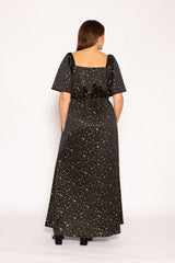 Party Edit: Gold Star Foil Maxi Dress