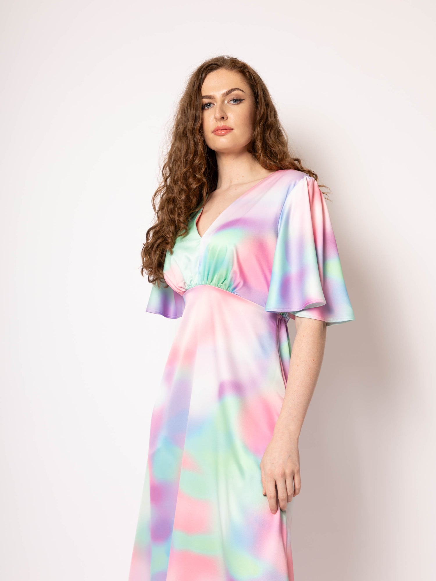 pastel marble dress Pastel Marble Sundress Sweetheart Neck Fairycore Summer Dress Kawaii Heaven