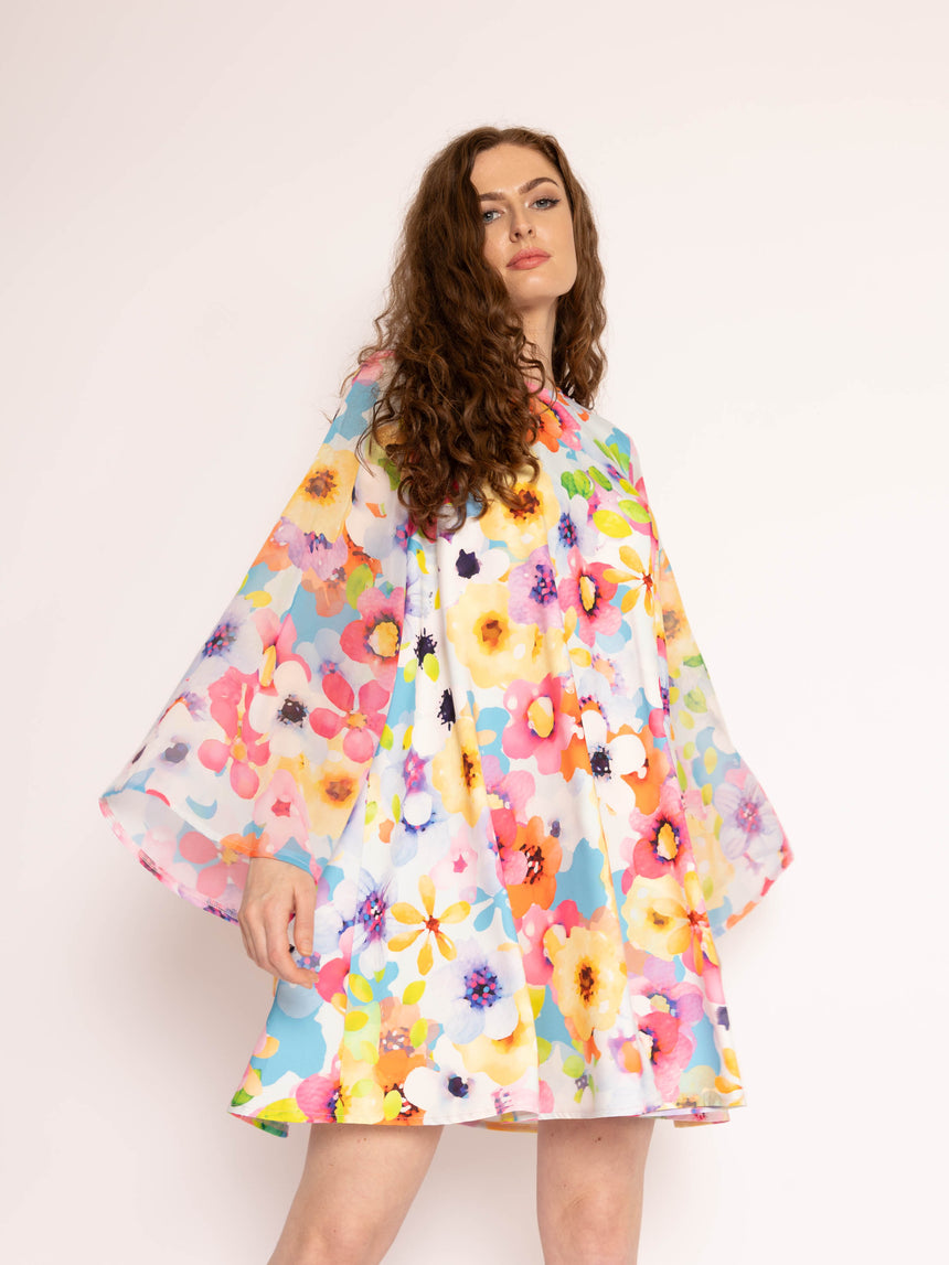 Sue Flare Sleeve Mini Dress