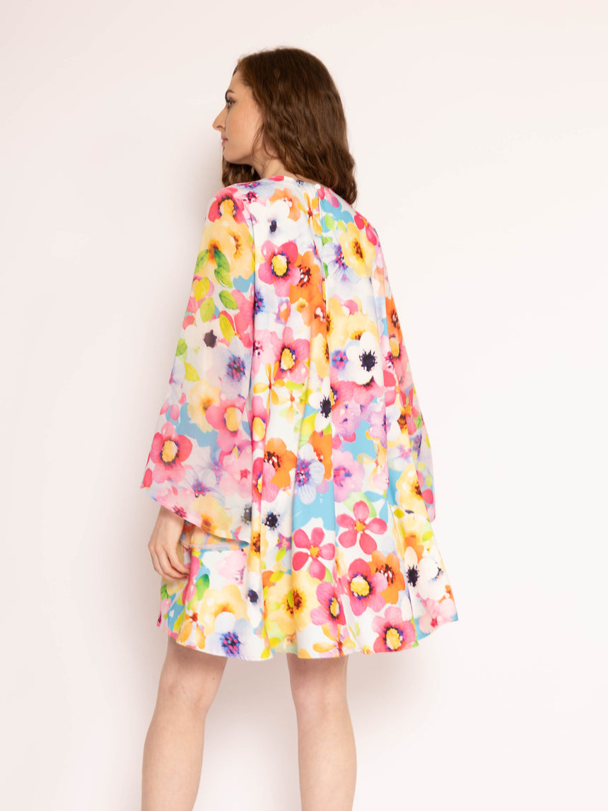 Sue Flare Sleeve Mini Dress