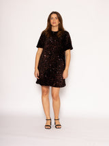 Sequin Mini T-Shirt Dress