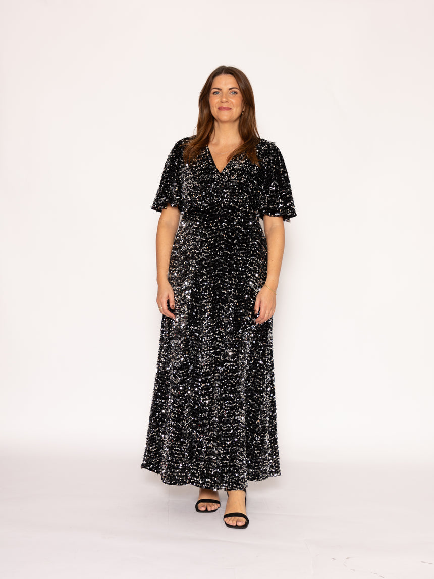Twisted Wunder Grace Sequin Maxi Dress