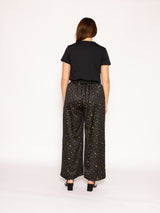 Gold Star Foil Wide Leg Trousers