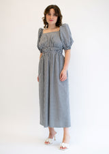Eleanor Black Gingham Dress