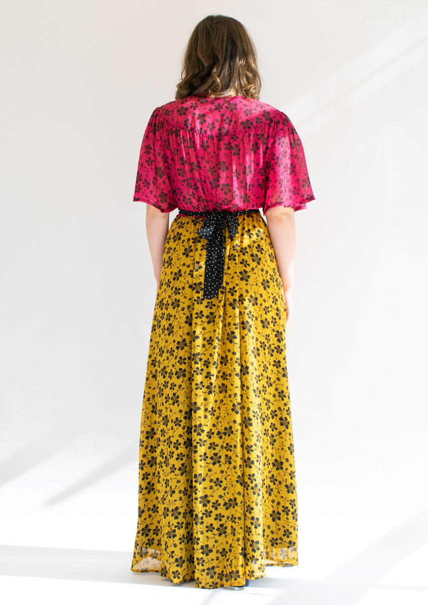Amy pink and yellow Floral dress