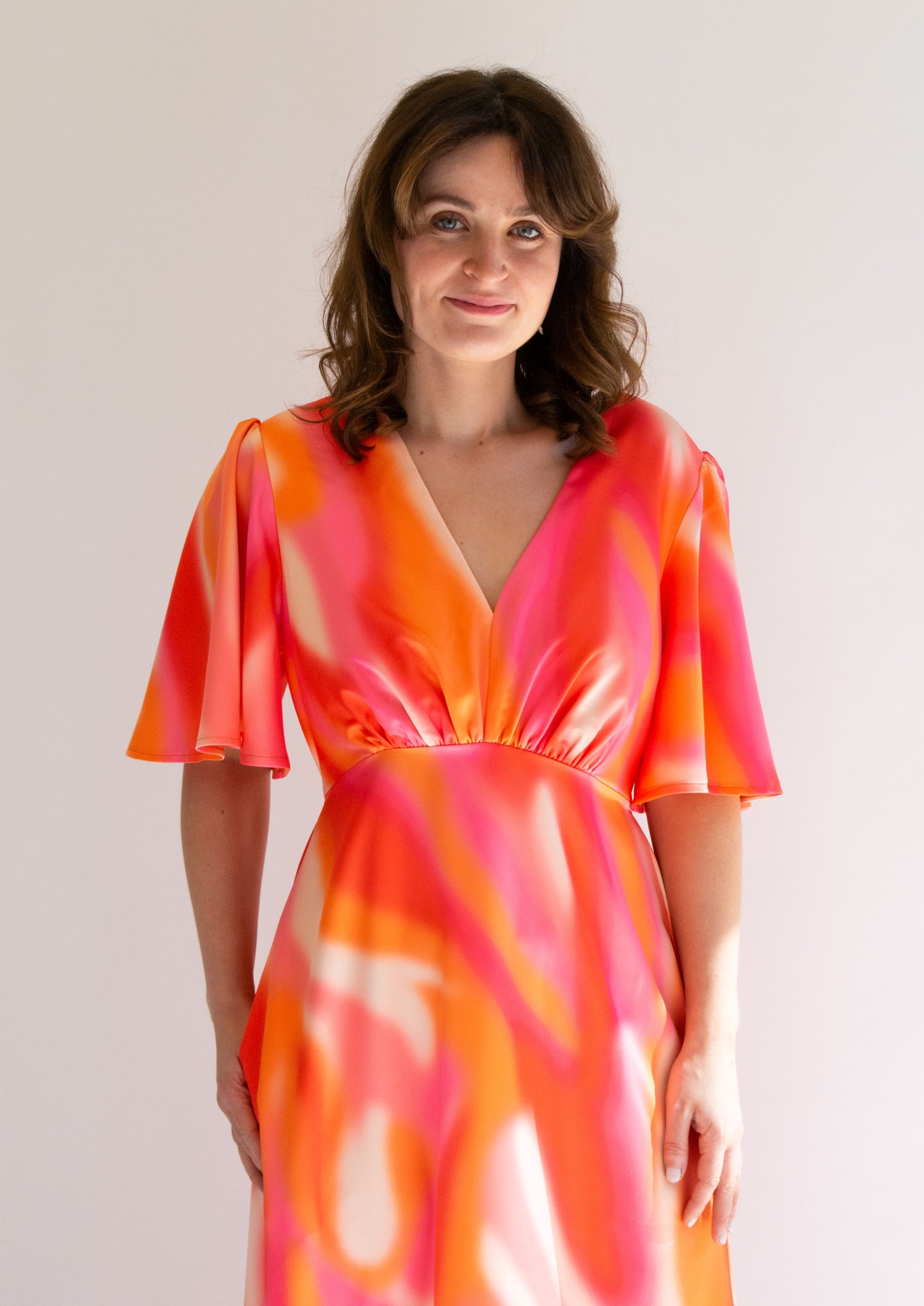 Grace Orange and Pink Maxi Dress