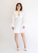 Mini Dress Feathered Dress