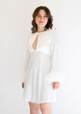 Mini Dress Feathered Dress