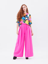 Pink Eclipse Wide Leg Trousers