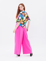 Pink Eclipse Wide Leg Trousers