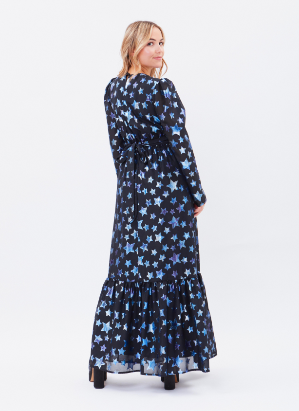 Rock Me Foil Star Maxi Dress